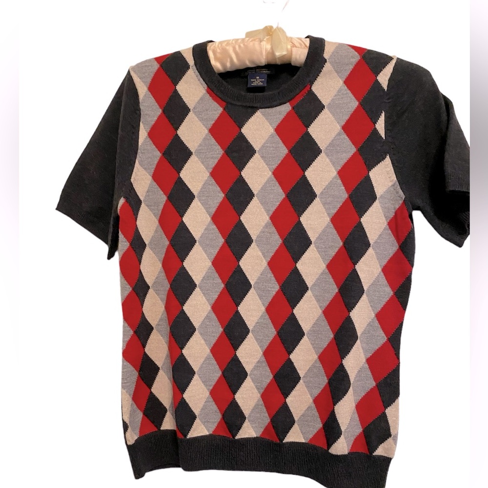 346 Brooks Brothers merino wool argyle sweater sz M